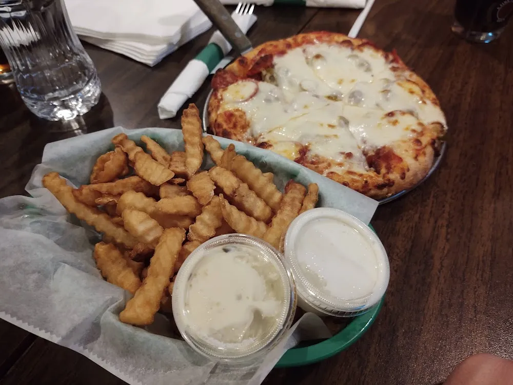 Crinkle Cut Fries and Small Pizza