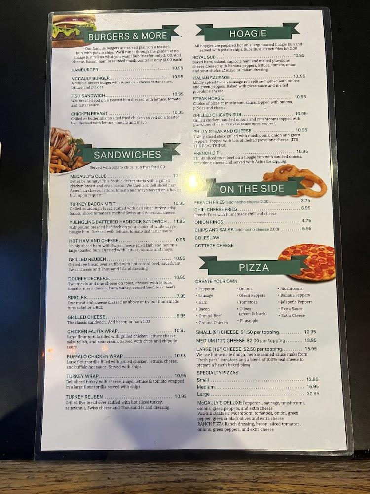 McCauly's Pub Menu image 2